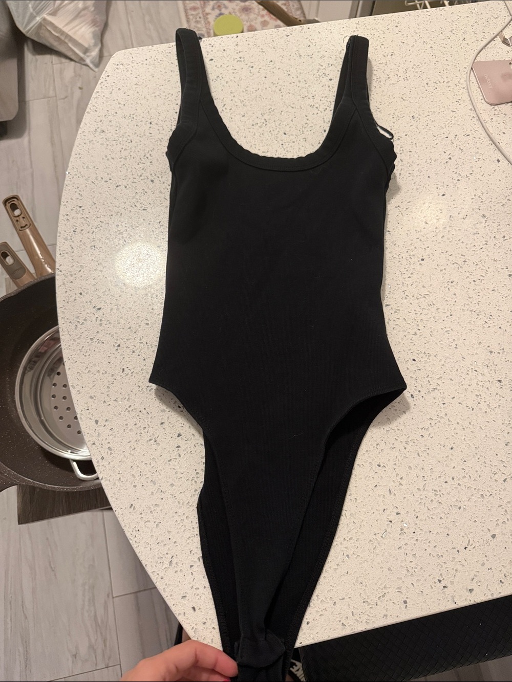 Zara Black One-Piece Bodysuit